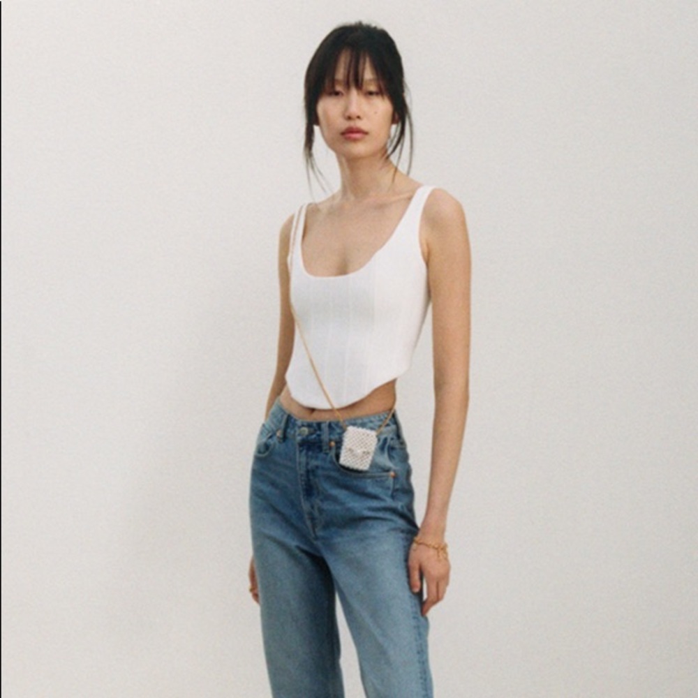 H&M HM Brock Collection White Corset Top